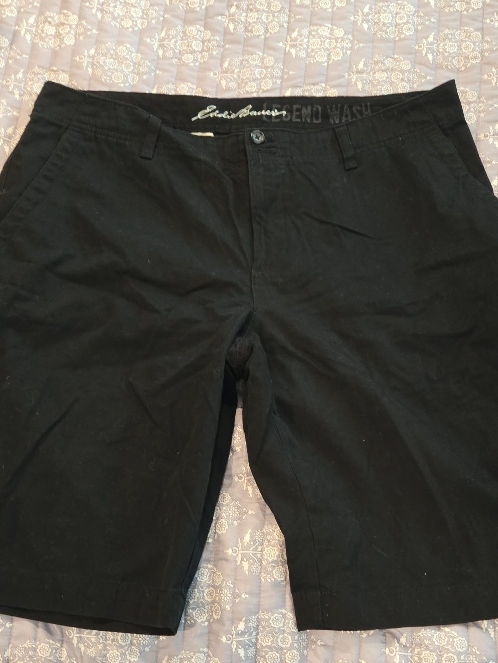 Eddie Bauer Black Women's Bermuda Shorts - Classic Straight Fit